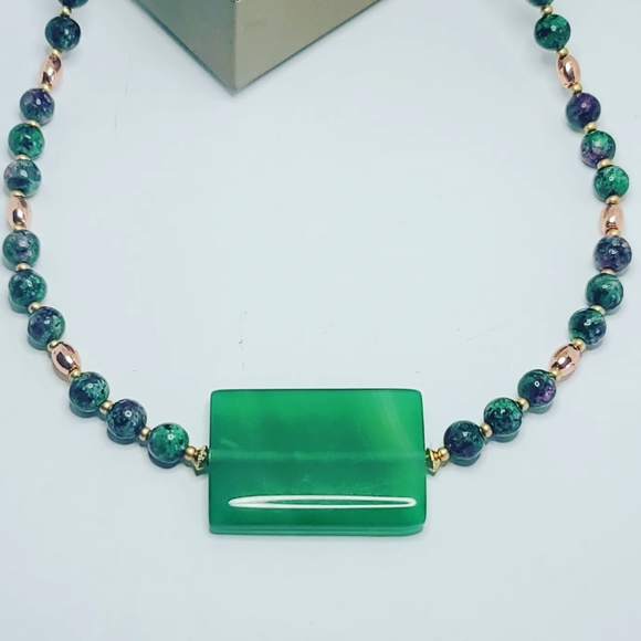 Green Agate necklace - Picture 4 of 4